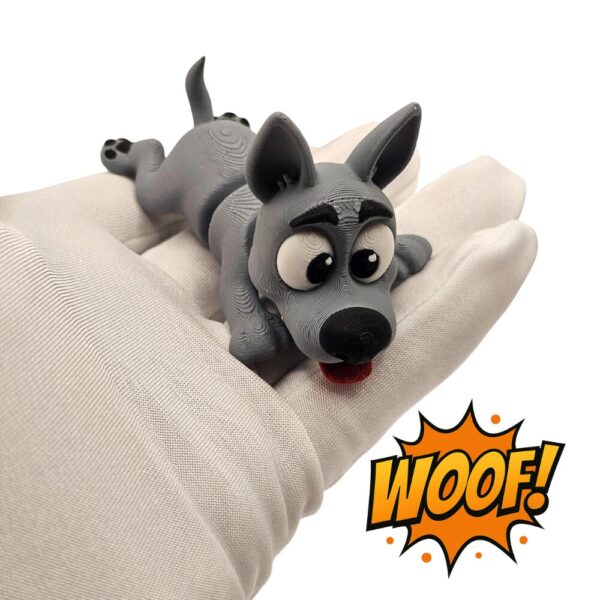 Szary wesoły Piesek | Figurka sonco.pl