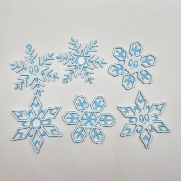 Blob Śnieżynki Biało-Niebieskie | Dekoracje sonco.pl