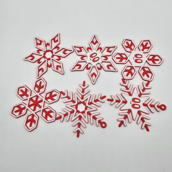 Blob Śnieżynki Biało-Czerwone | Dekoracje sonco.pl